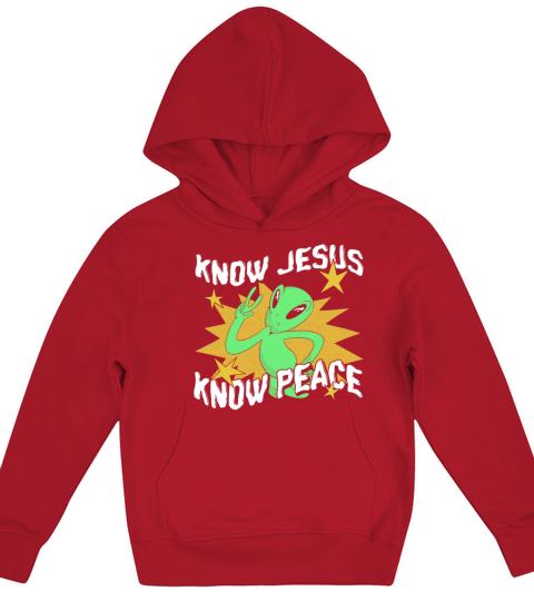 Christian Christianity Alien Jesus Kids Hoodie