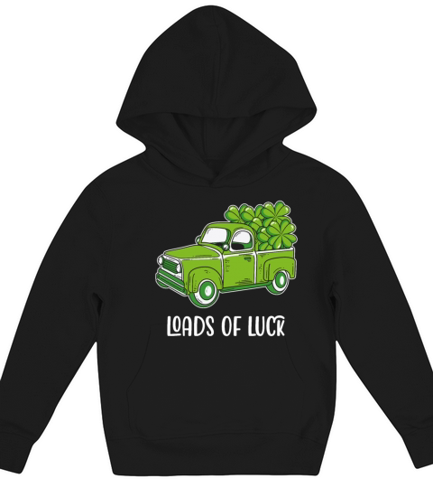 Loads Of Luck Vintage St Patricks Day Truck Kids Hoodie