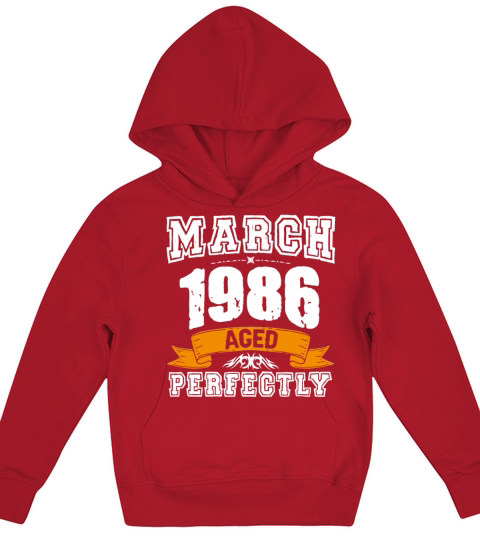 March 1986 Vintage Birthday Present Kids Hoodie