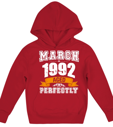 March 1992 Vintage Birthday Present Kids Hoodie