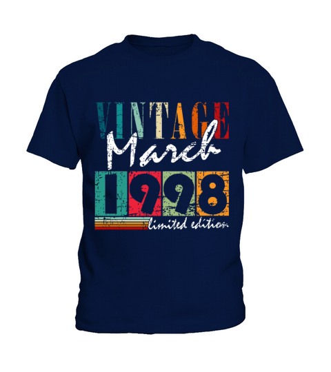 Birthday gift March 1998 Vintage Retro Kids T-Shirt