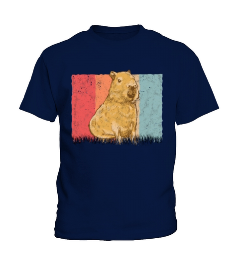 Capybara Retro Vintage Kids T-Shirt