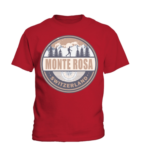 Monte Rosa Switzerland Swiss Alps Vintage Hiking Kids T-Shirt