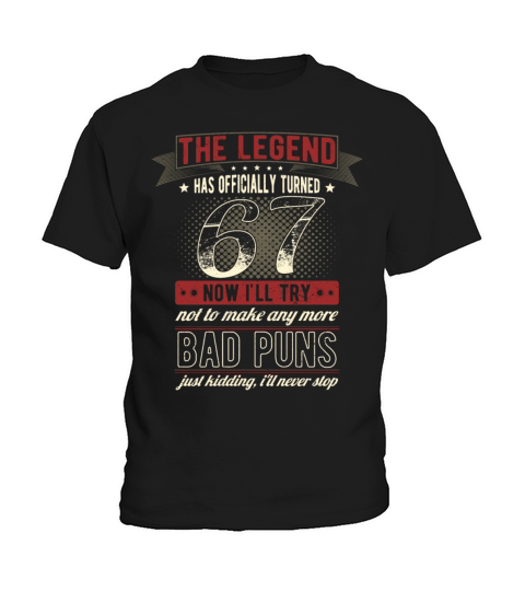 The Legend Officially 67 Years Old 67th Birthday Kids T-Shirt