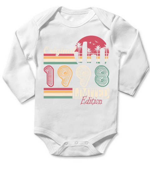 1998 Original Vintage Birthday Gift Long Sleeve Baby One-Piece