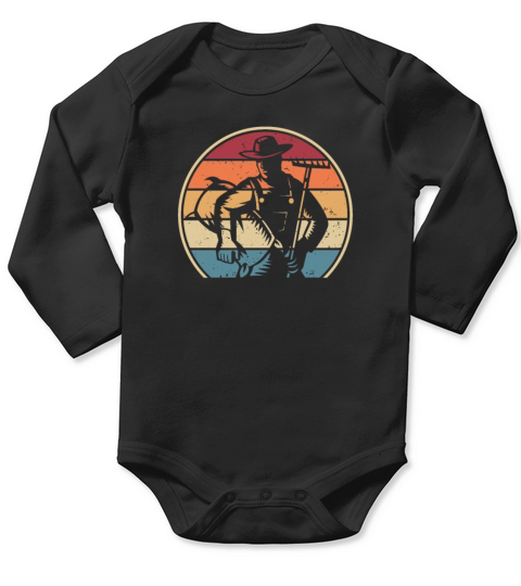 Retro Agribusiness Agriculture Rancher Organic Long Sleeve Baby One-Piece