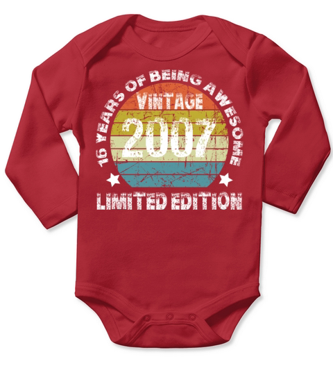 Vintage 2007 Limited Edition 16 Years Of Being Awe Long Sleeve Baby One-Piece