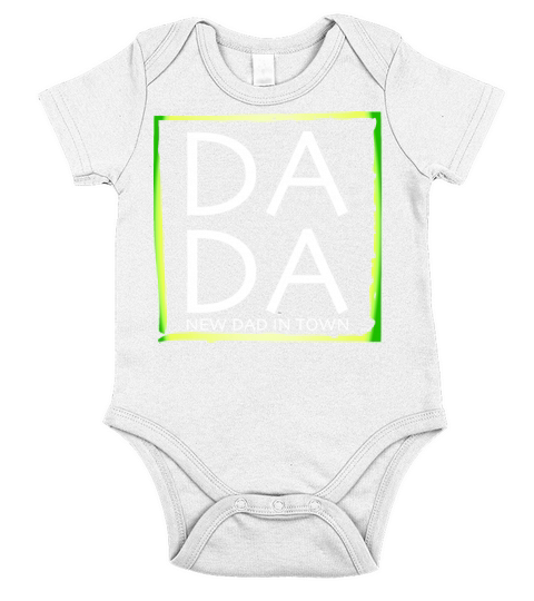 Design with inscription "Fathers Day For New Dad Short Sleeve Baby One-Piece