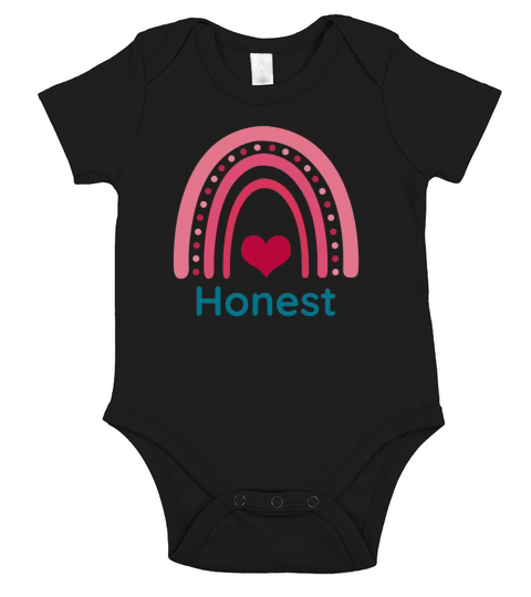 Honest Viva Magenta Boho Rainbow Short Sleeve Baby One-Piece