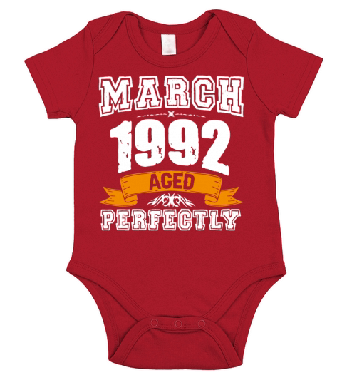 March 1992 Vintage Birthday Present Short Sleeve Baby One-Piece