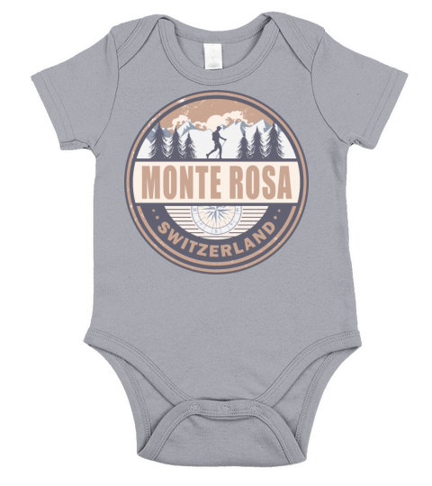 Monte Rosa Switzerland Swiss Alps Vintage Hiking Short Sleeve Baby One-Piece