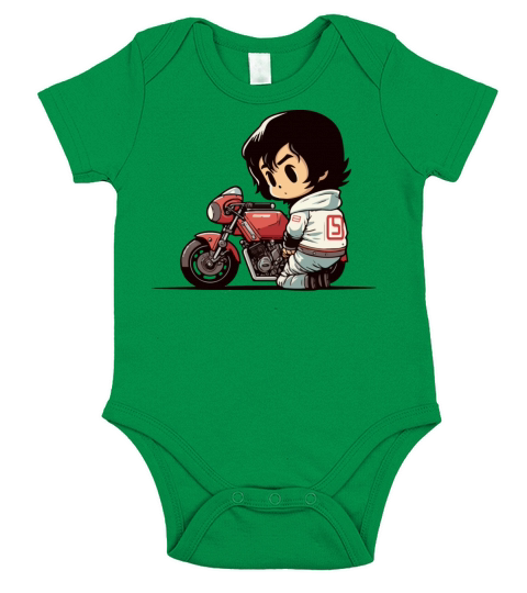 Motorcycle Boy Short Sleeve Baby One-Piece