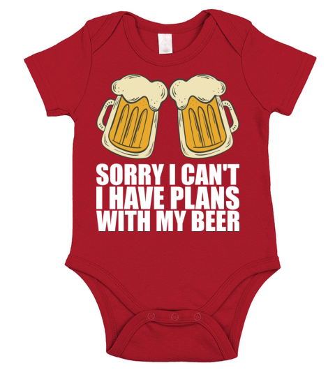Sorry i cant i have plans with my beer Short Sleeve Baby One-Piece