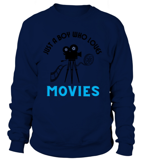 Just a boy who loves movies black and blue design Sweatshirt Unisex