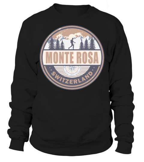Monte Rosa Switzerland Swiss Alps Vintage Hiking Sweatshirt Unisex