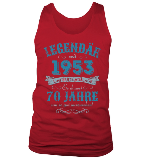70th Birthday Vintage 1953 Tank Top Unisex