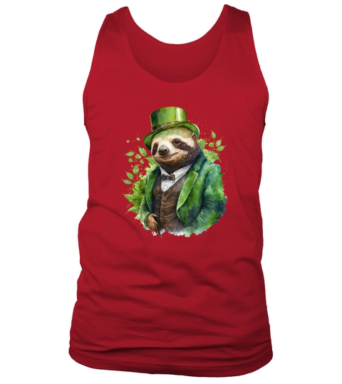 Badass Gangster Sloth St Patricks Day Tank Top Unisex