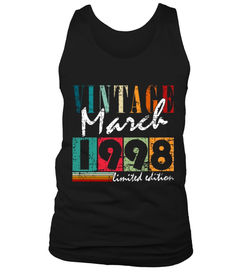 Birthday gift March 1998 Vintage Retro Tank Top Unisex