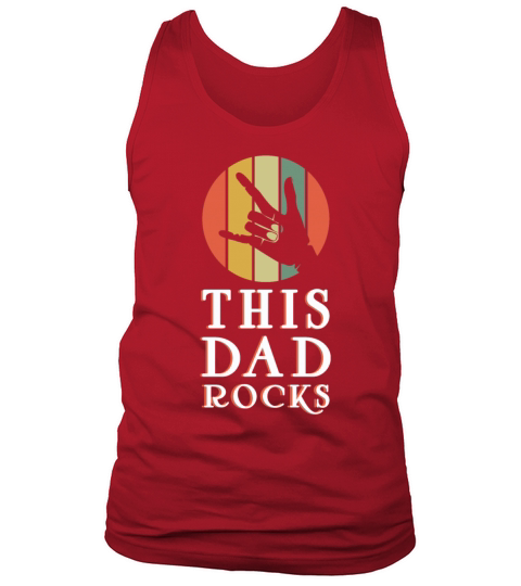 Rocker Dad Rocks Retro Vintage Fathers Day Tank Top Unisex