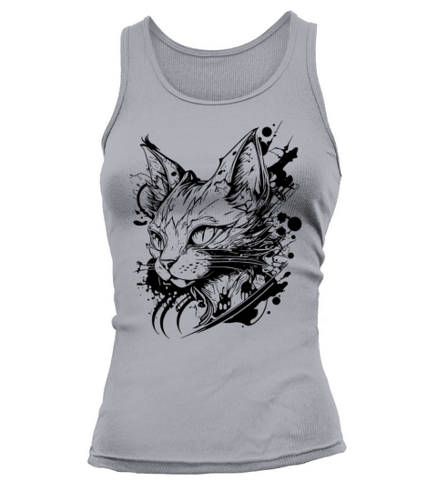 Space Cat In Vintage Tattoo Style Tank top Woman