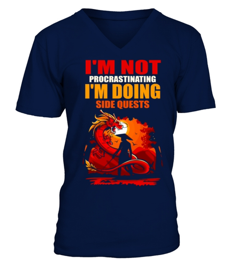 Im Not Procrastinating Im Doing Side Quests V-Neck T-shirt
