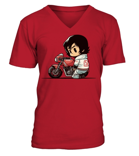 Motorcycle Boy V-Neck T-shirt