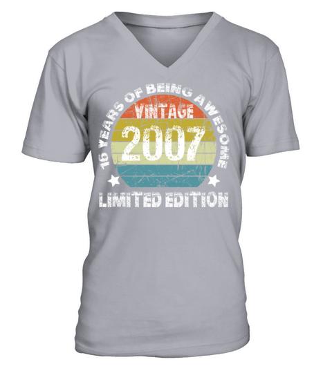 Vintage 2007 Limited Edition 16 Years Of Being Awe V-Neck T-shirt