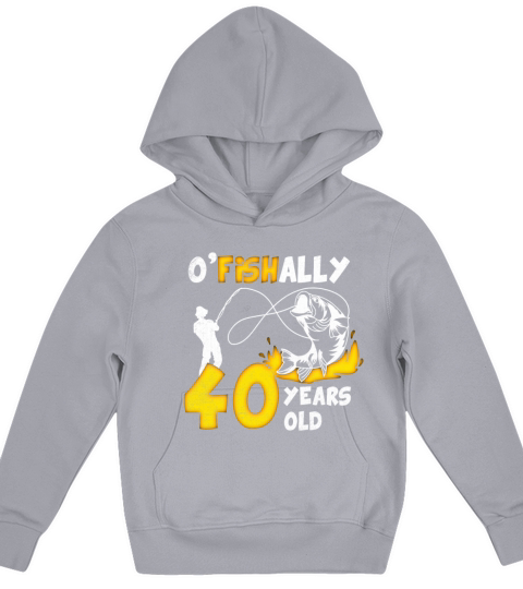 40th Birthday Fishing 1973 Vintage Fisherman Angle Kids Hoodie