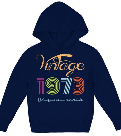 vintage 1973 t-shirt ladies Kids Hoodie