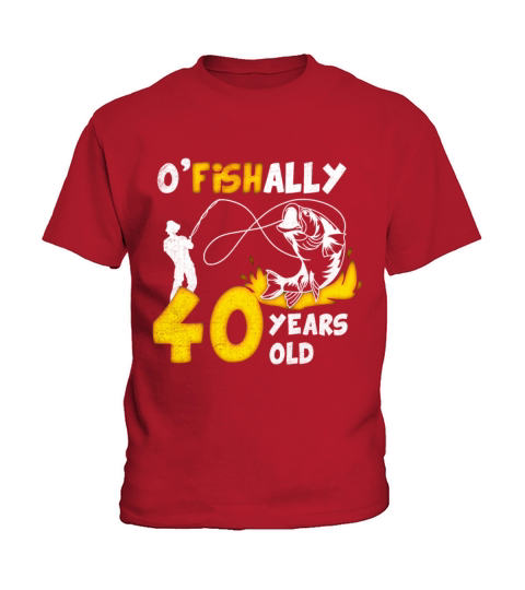 40th Birthday Fishing 1973 Vintage Fisherman Angle Kids T-Shirt