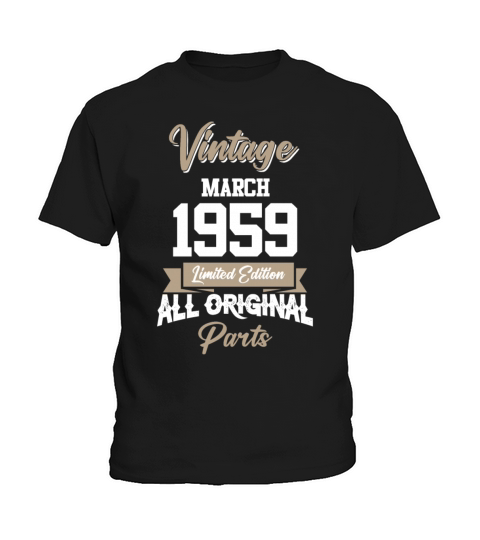 March 1959 Vintage Birthday Present Kids T-Shirt