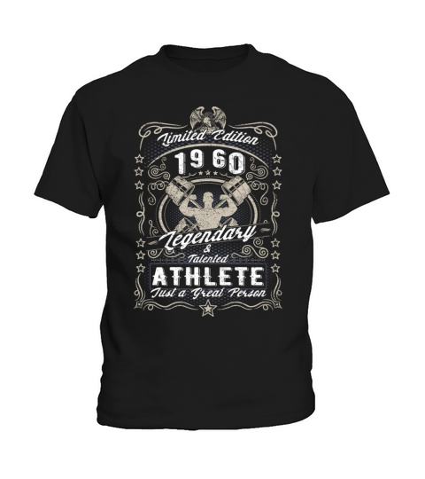 Vintage 1960 Fitness Birthday Gift Sport Hobby Kids T-Shirt