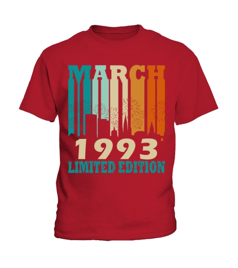Vintage born March 1993 Birthday March 1993 Kids T-Shirt