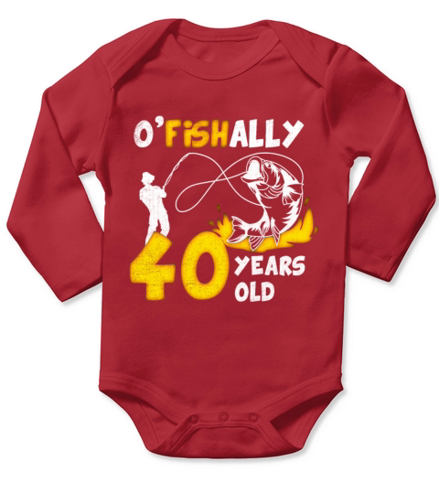 40th Birthday Fishing 1973 Vintage Fisherman Angle Long Sleeve Baby One-Piece