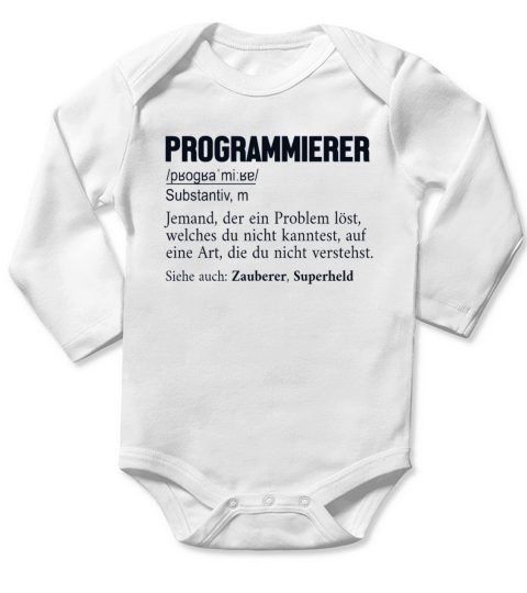 Programmierer Definition Full Stack Coder Long Sleeve Baby One-Piece