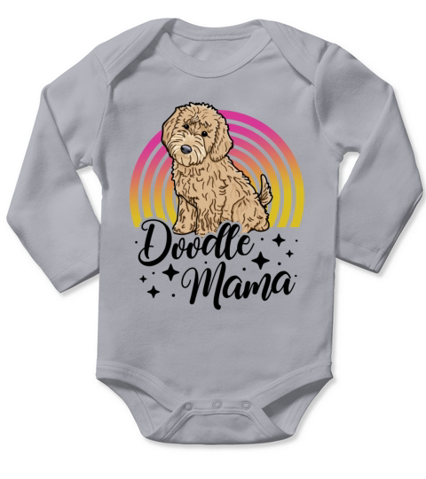 Womens Doodle Mama Labradoodle Goldendoodle Long Sleeve Baby One-Piece