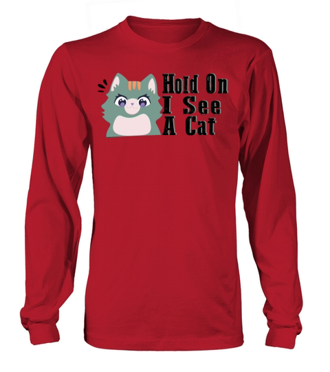 Hold On I See A Cat Vintage Cat Mom Kitten Long sleeved Unisex