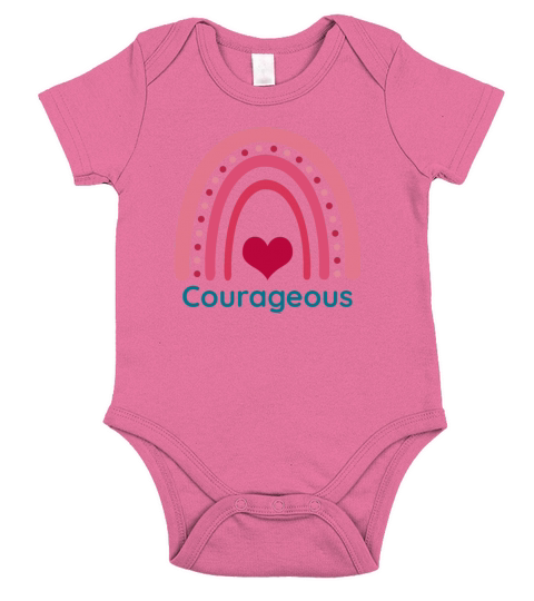 Courageous Viva Magenta Boho Rainbow Short Sleeve Baby One-Piece