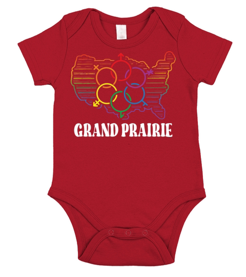 Grand Prairie Pride Month Pride Flag LGBT Communit Short Sleeve Baby One-Piece