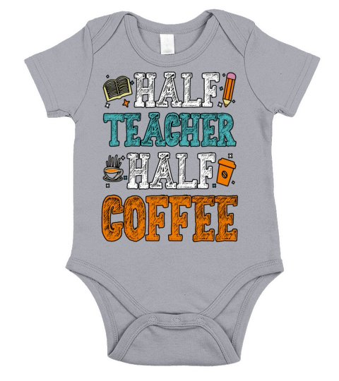 Half Teacher Half Coffee Coffee Teacher Short Sleeve Baby One-Piece