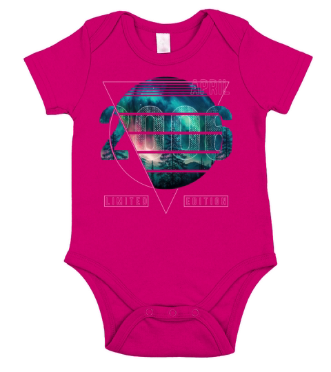 Limited Edition 2006 April Birthday Polar Lights Short Sleeve Baby One-Piece