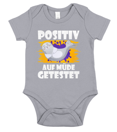 Tested Positive For Tired Seal Short Sleeve Baby One-Piece