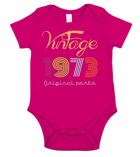 vintage 1973 t-shirt ladies Short Sleeve Baby One-Piece