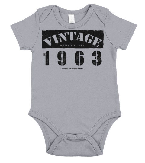 Vintage Classic 1963 60th Birthday - 60 Years Old Short Sleeve Baby One-Piece