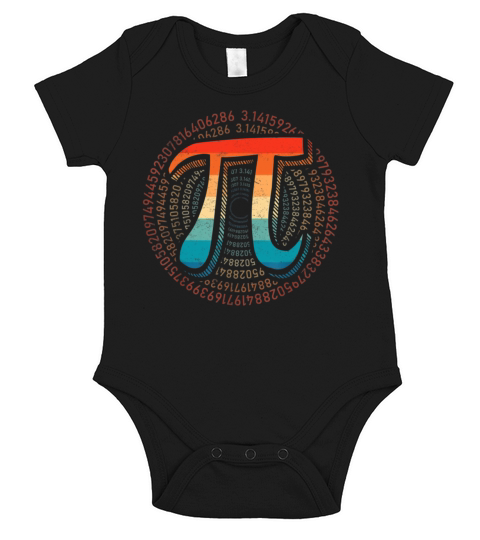 Vintage Pi Day Funny Pi Mathematic Math Short Sleeve Baby One-Piece