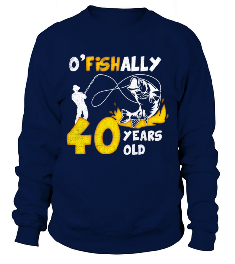 40th Birthday Fishing 1973 Vintage Fisherman Angle Sweatshirt Unisex