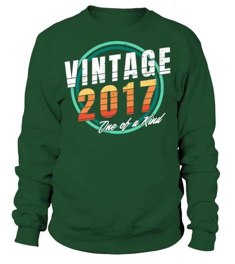 Vintage 2017 Shirt for Men Women 6 Year Old 6th Sweatshirt Unisex