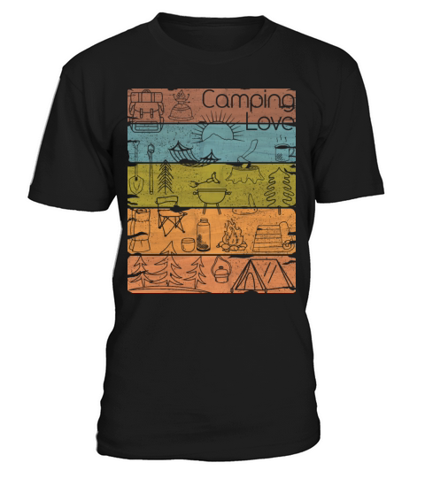 Campin Love lineart vintage light T-Shirt Unisex