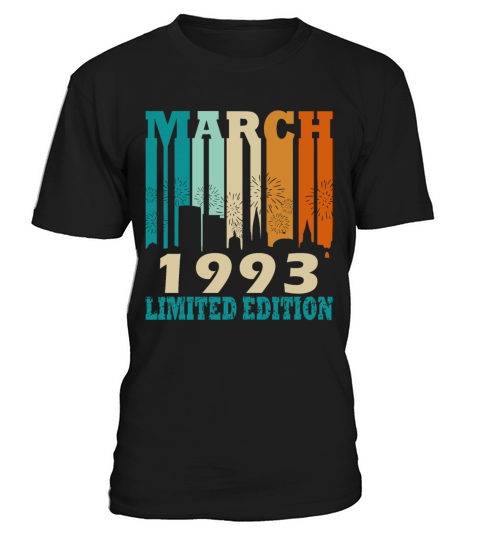 Vintage born March 1993 Birthday March 1993 T-Shirt Unisex