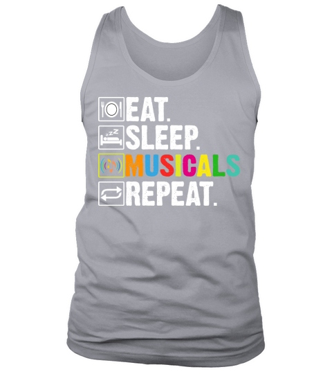 Broadway Theater Eat Sleep Musicals Repeat Musical Tank Top Unisex